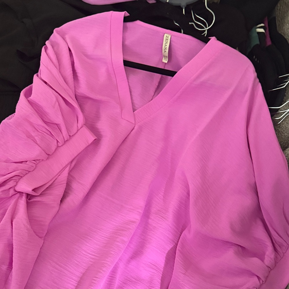 Elegant Pink Women's Tunic Top - Picture 2 of 2
